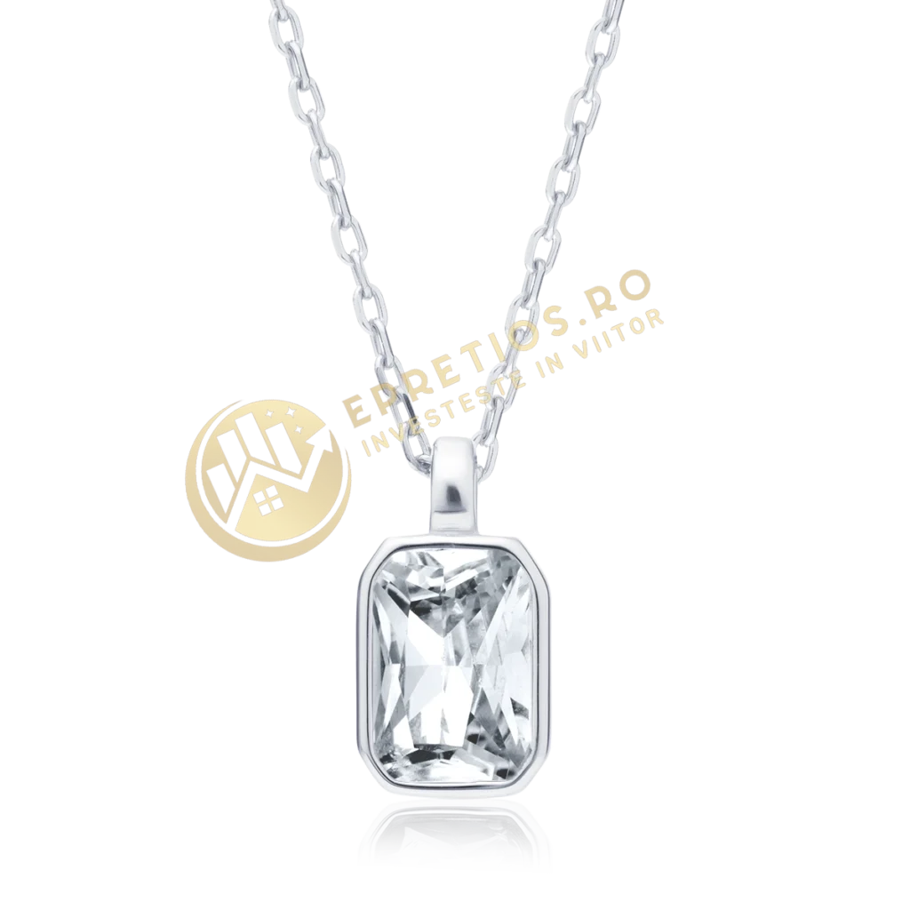 Colier din argint (925) - zirconiu alb
