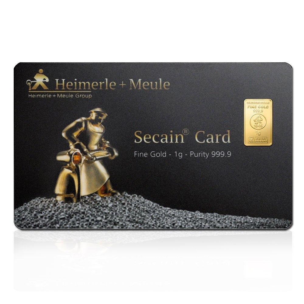 1 Gram AUR 999,9 - Heimerle + Meule in Secain Card