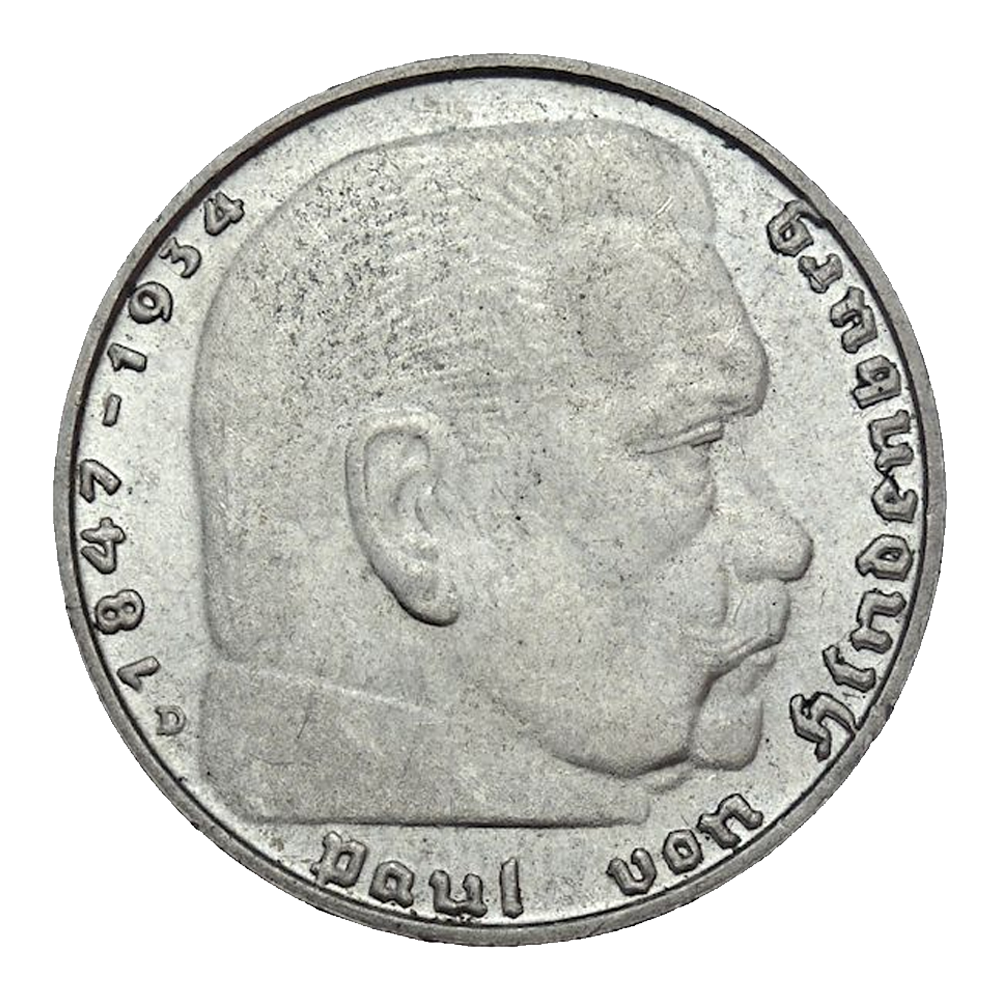 1937 Germania 2 Reichs Mark - Hindenburg