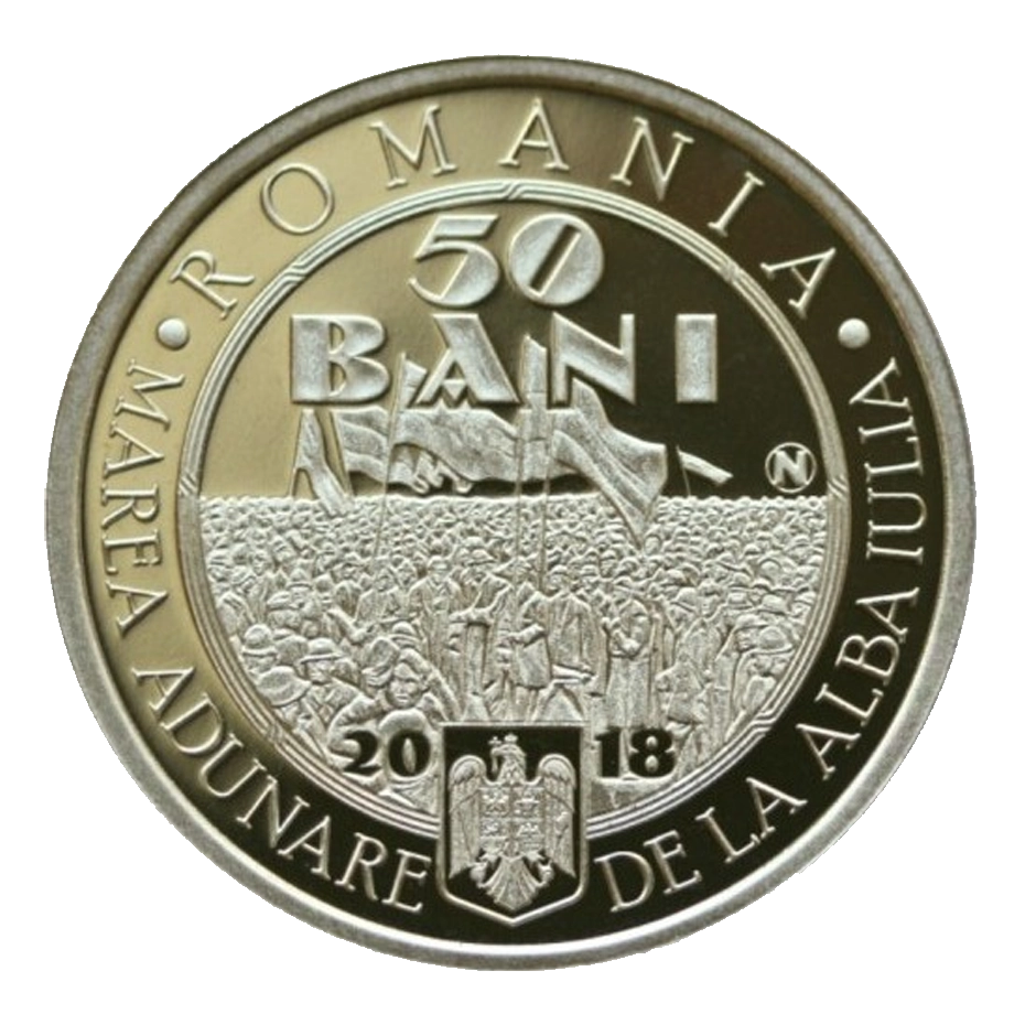 Moneda 50 Bani - 100 ani de la Marea Unire